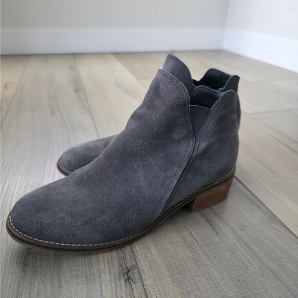 Blondo Gray Suede Round Toe Ankle Boots Shoes 10 M (B6241-635) - Picture 13 of 16